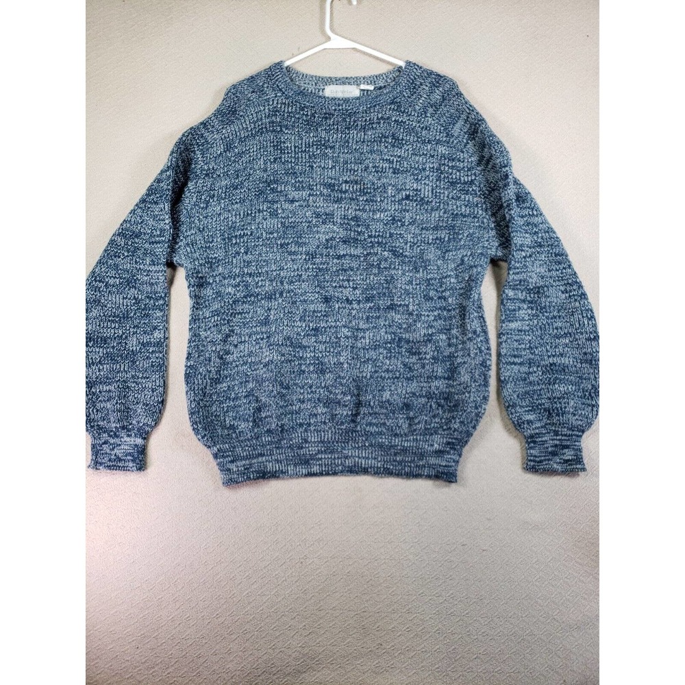 VTG Rob Winter Sweater‎ Mens XL Blue Knit Long Sleeve 100% Acrylic Crew Neck